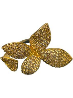 Unlisted Gold Pavé Butterfly Wrap Ring Size 7